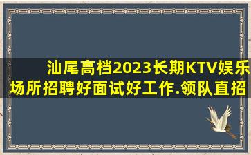 汕尾高档2023长期KTV娱乐场所招聘好面试好工作.领队直招